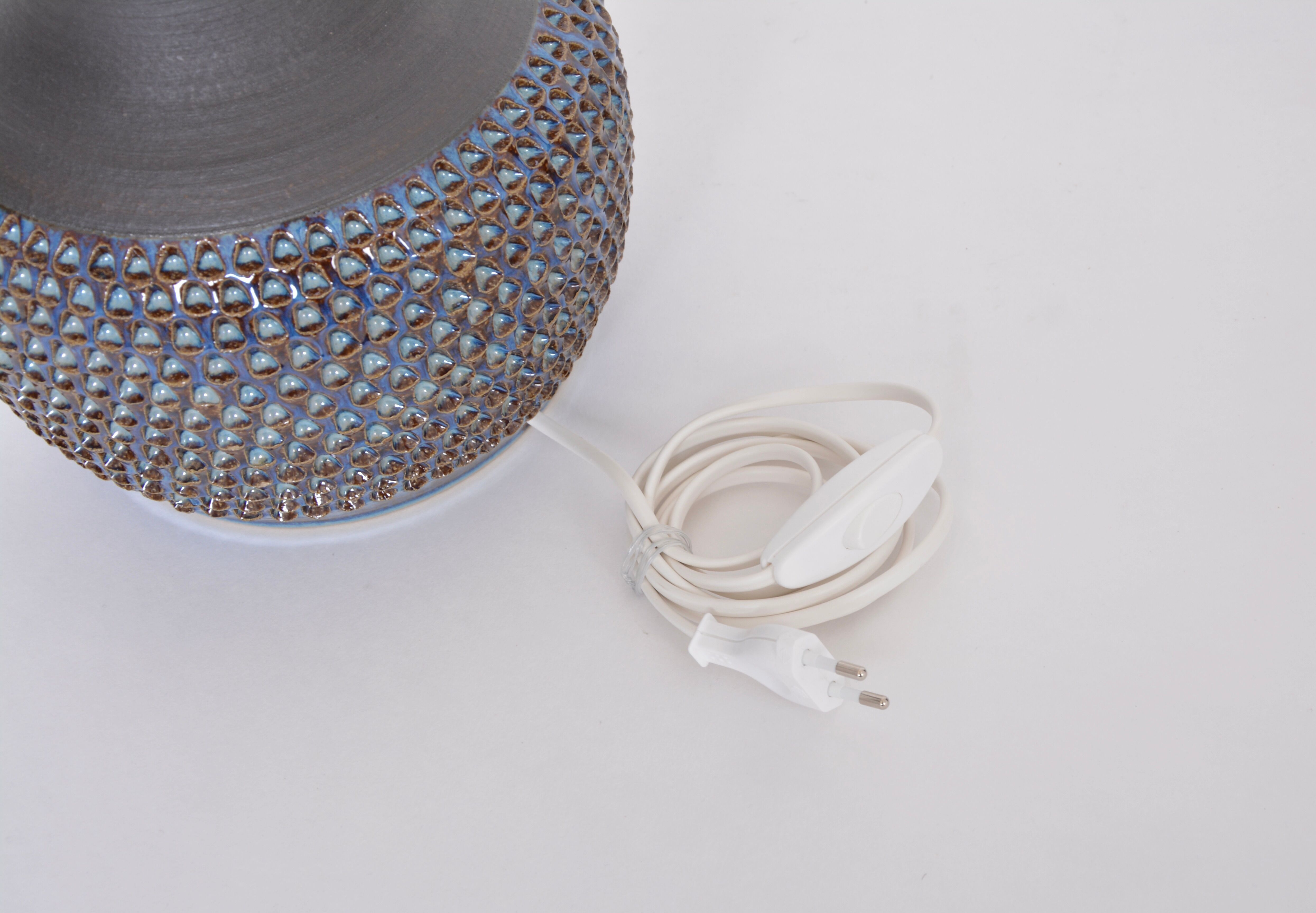 Pair of Danish Midcentury Ceramic Lamps Model 3048 by Einar Johansen for Soholm