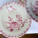 5 hollow plates in Gien iron earth model Thistles