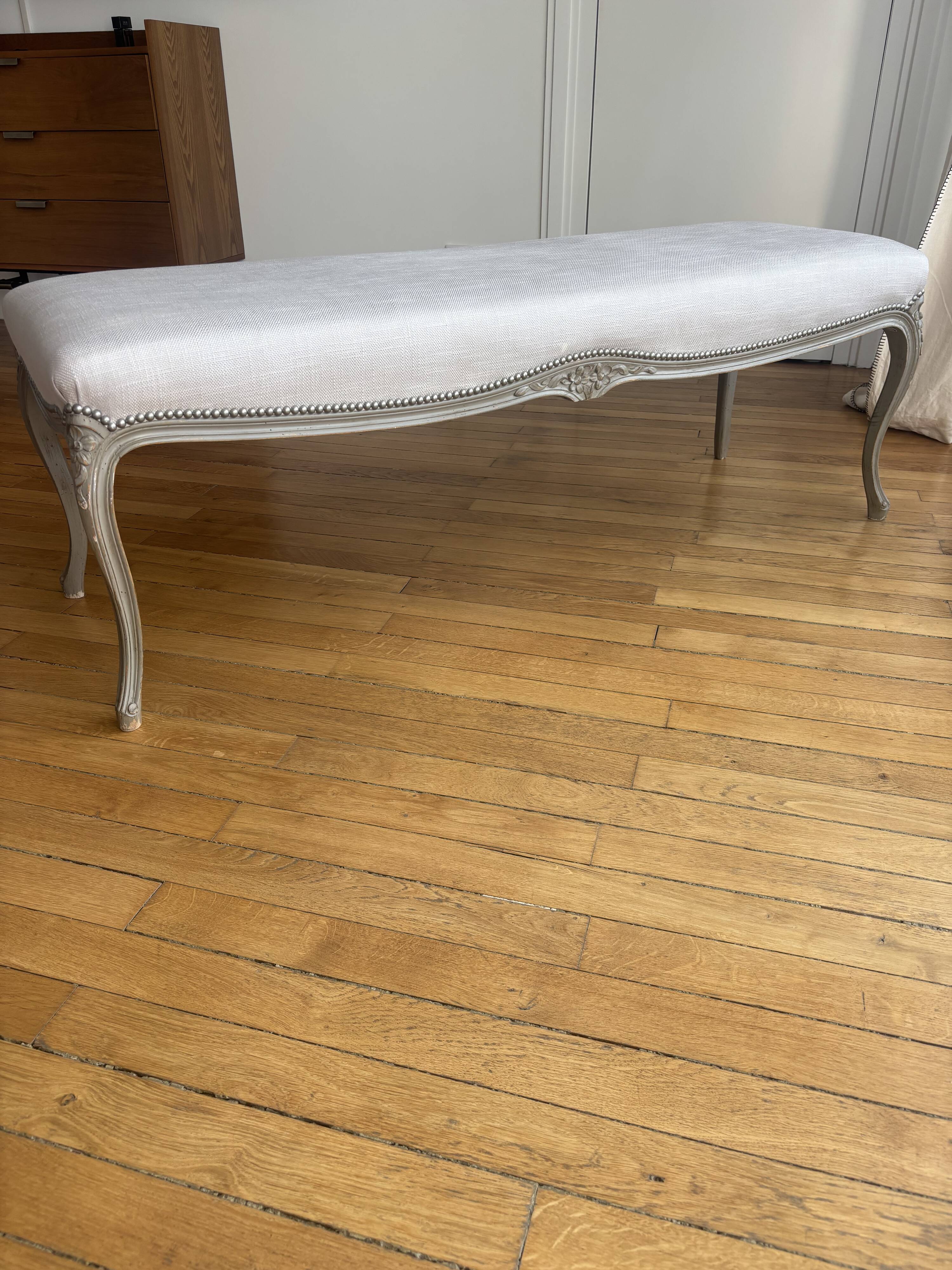 Linen fabric bench Pierre Frey