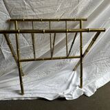 Hollywood Regency Brass and Bamboo Magazine Rack by Maison Baguès, 1970s
