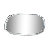 Art deco chrome metal top and mirror