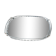 Art deco chrome metal top and mirror