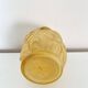 Moulded pressed glass Art Deco vase in orange