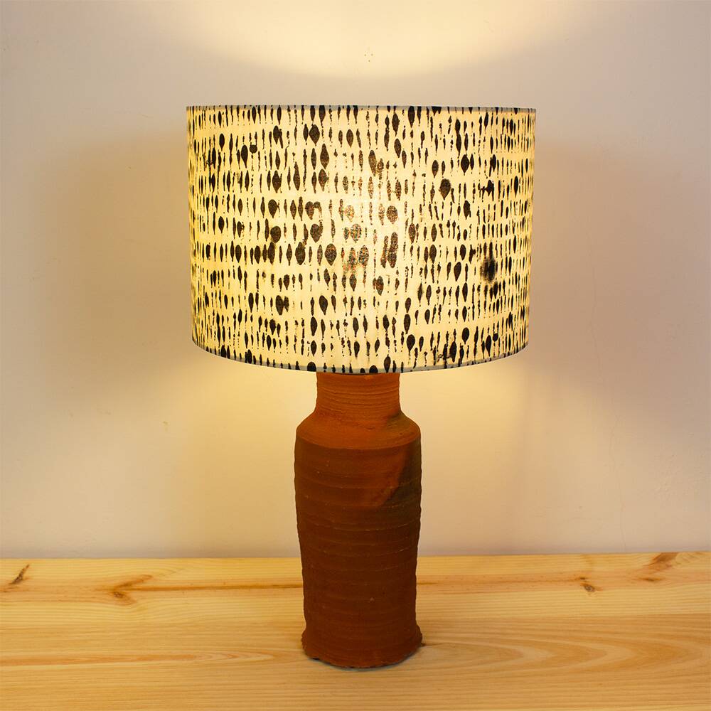 Antique terracotta base table lamp