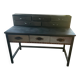 Meuble de bureau en acier et bois cuir