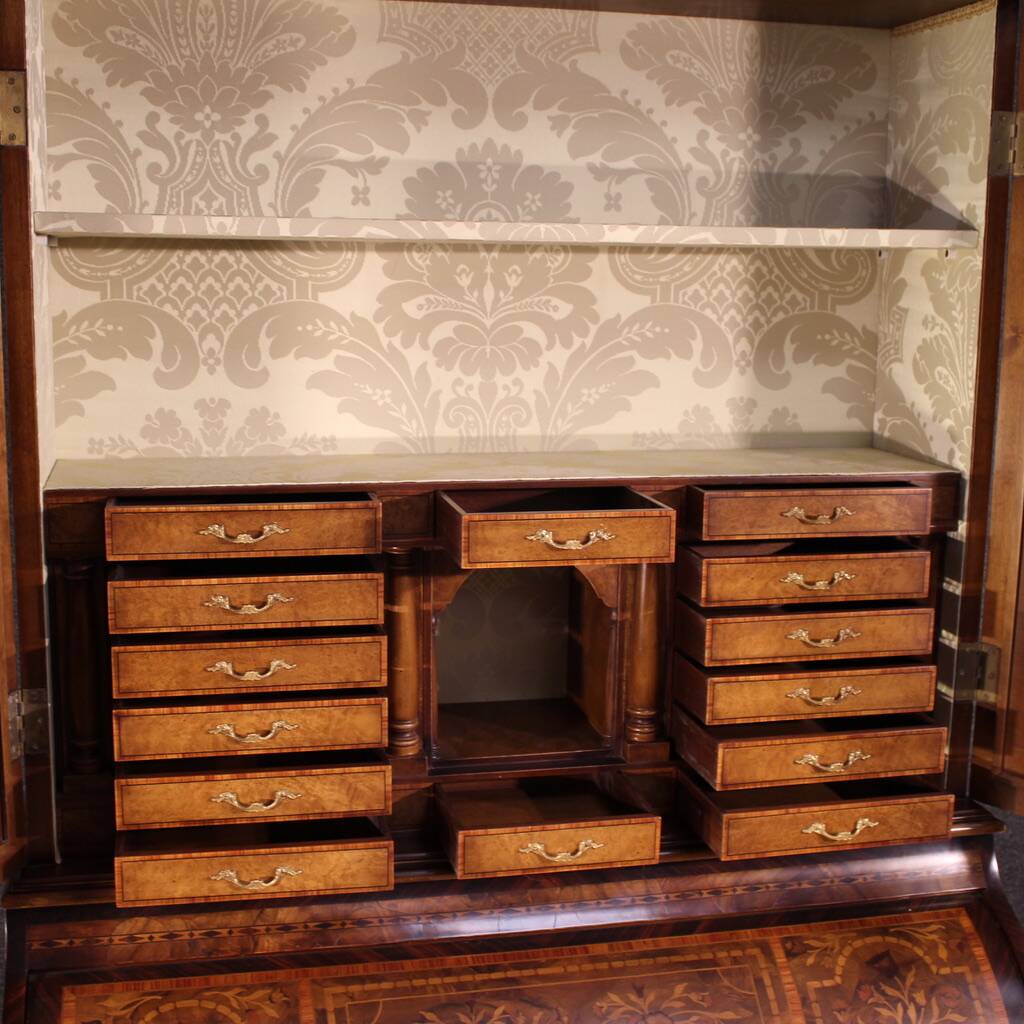 20th century Dutch inlaid trumeau