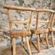 Ensemble de salle à manger rustique fait main avec table en chêne et frêne et 4 chaises, années 1960