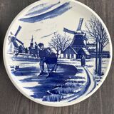 4 Delft Boch dinner plates