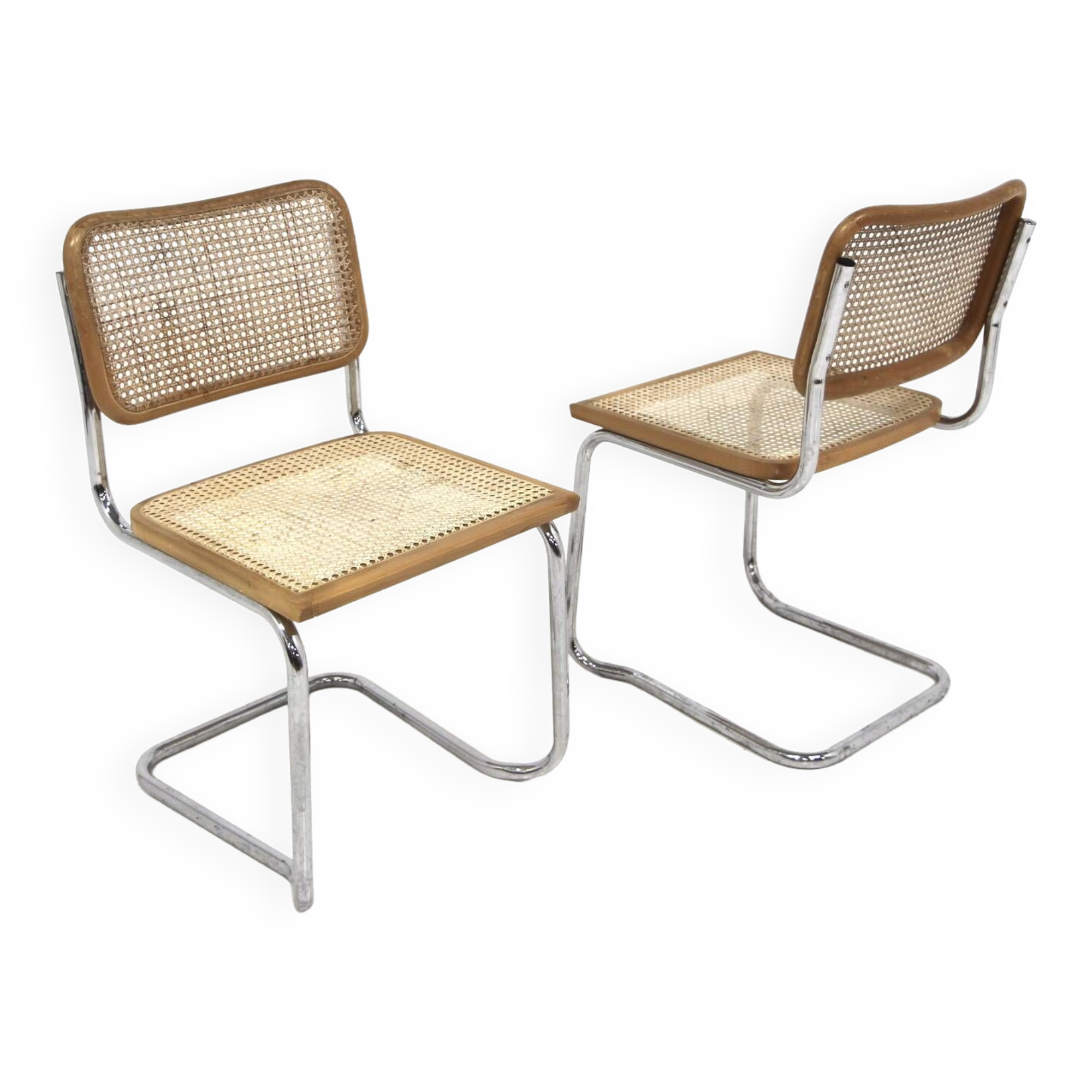 Set de 2 chaises "B32", Marcel Breuer, Italie 1990