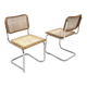Set de 2 chaises "B32", Marcel Breuer, Italie 1990