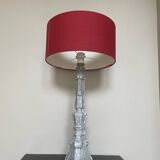 Shabby chic grey table lamp