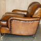 Howard & Son restored leather canapé, width 145 cm
