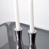 Pair of candlesticks gota erika pekkari, scandinavian, 1990