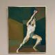 Swedish Oil on Canvas"The Discus Thrower" by Eric Elfvén,vintage and framed