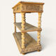 Console chêne brut massif décor végétal sculpté fin XIXe
