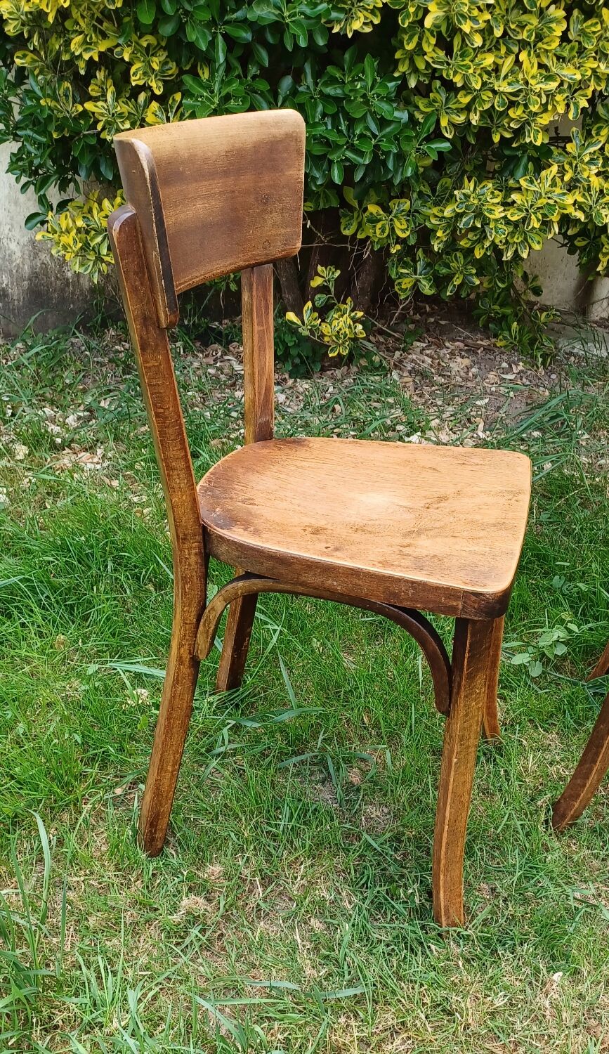 Pair of Baumann bistro chairs