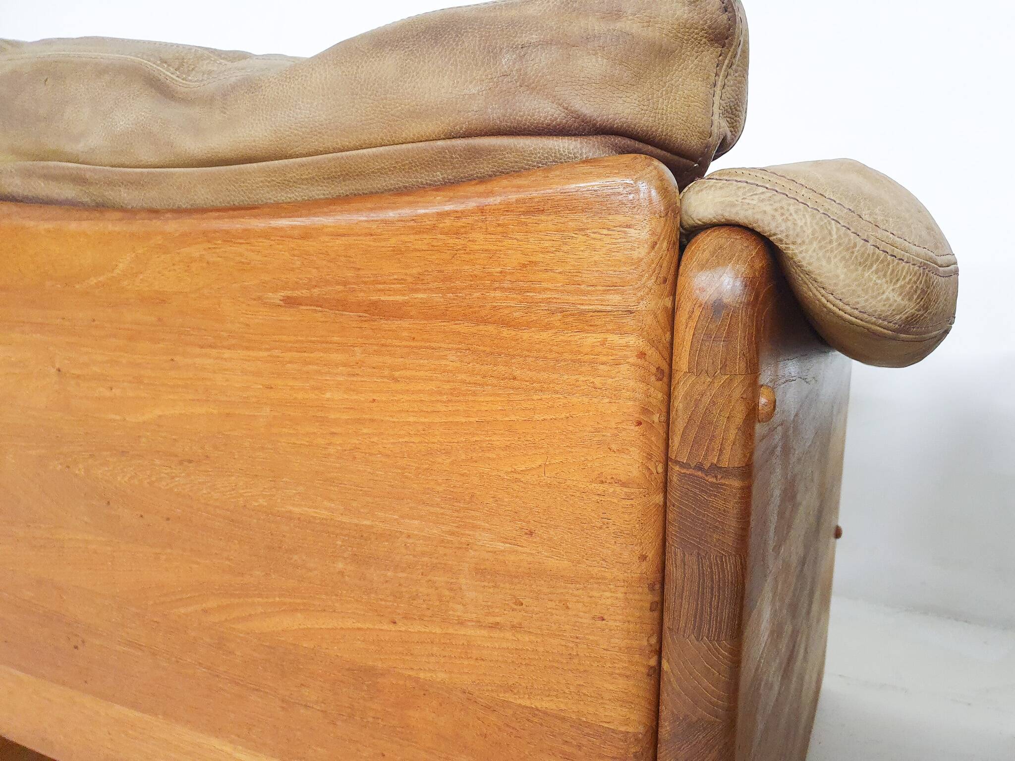 Mikael Laursen for A/S Mikael Laursen lounge chairs and ottman, Denmark 1970