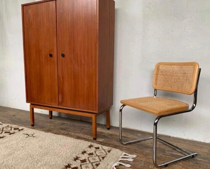 Vintage Scandinavian Teak Wardrobe with 2 doors