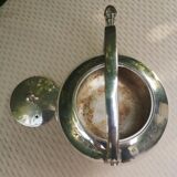 Silver metal teapot