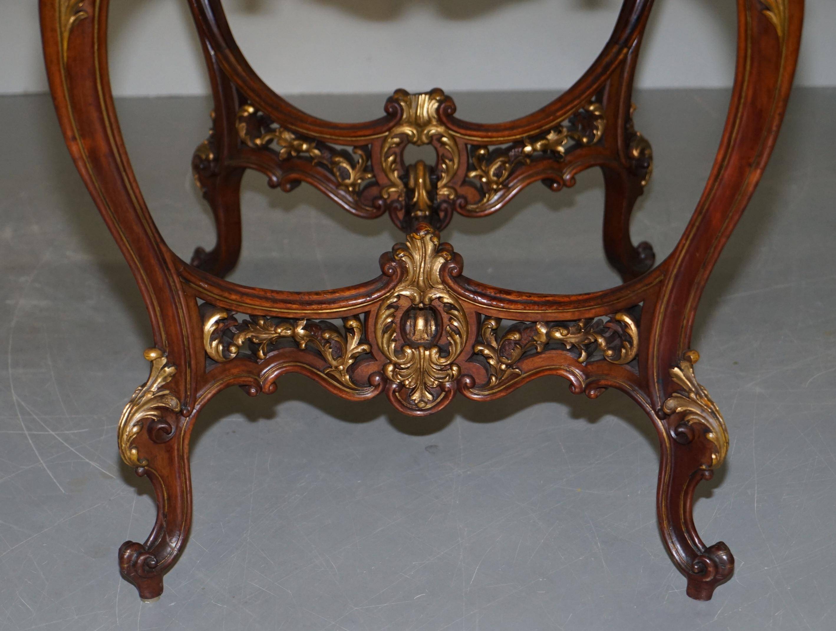 Pine desk with leather and gilding, late Victorian period around 1900.