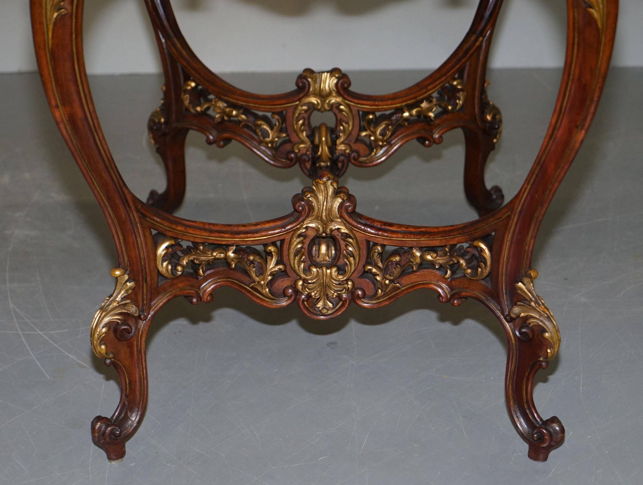 Pine desk with leather and gilding, late Victorian period around 1900.