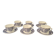 Set of six cups and saucers in opaline, vintage, RIVANEL