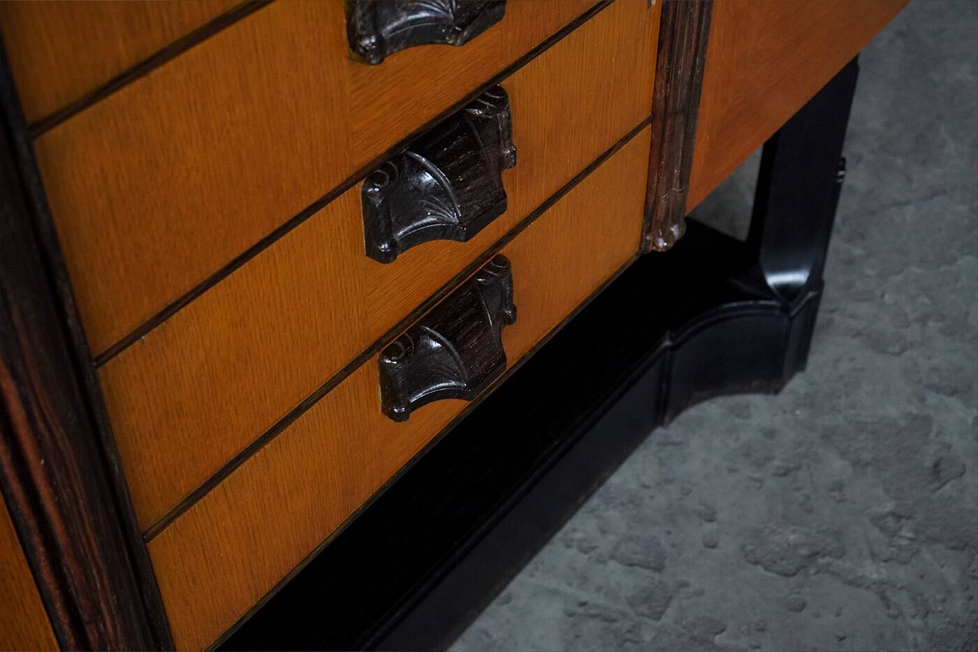 Art Deco Amsterdam School cabinet, The Netherlands 1930s