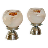 Pair of Murano Mazzega 70 bedside tables