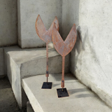 Pair of hay cutters on stands