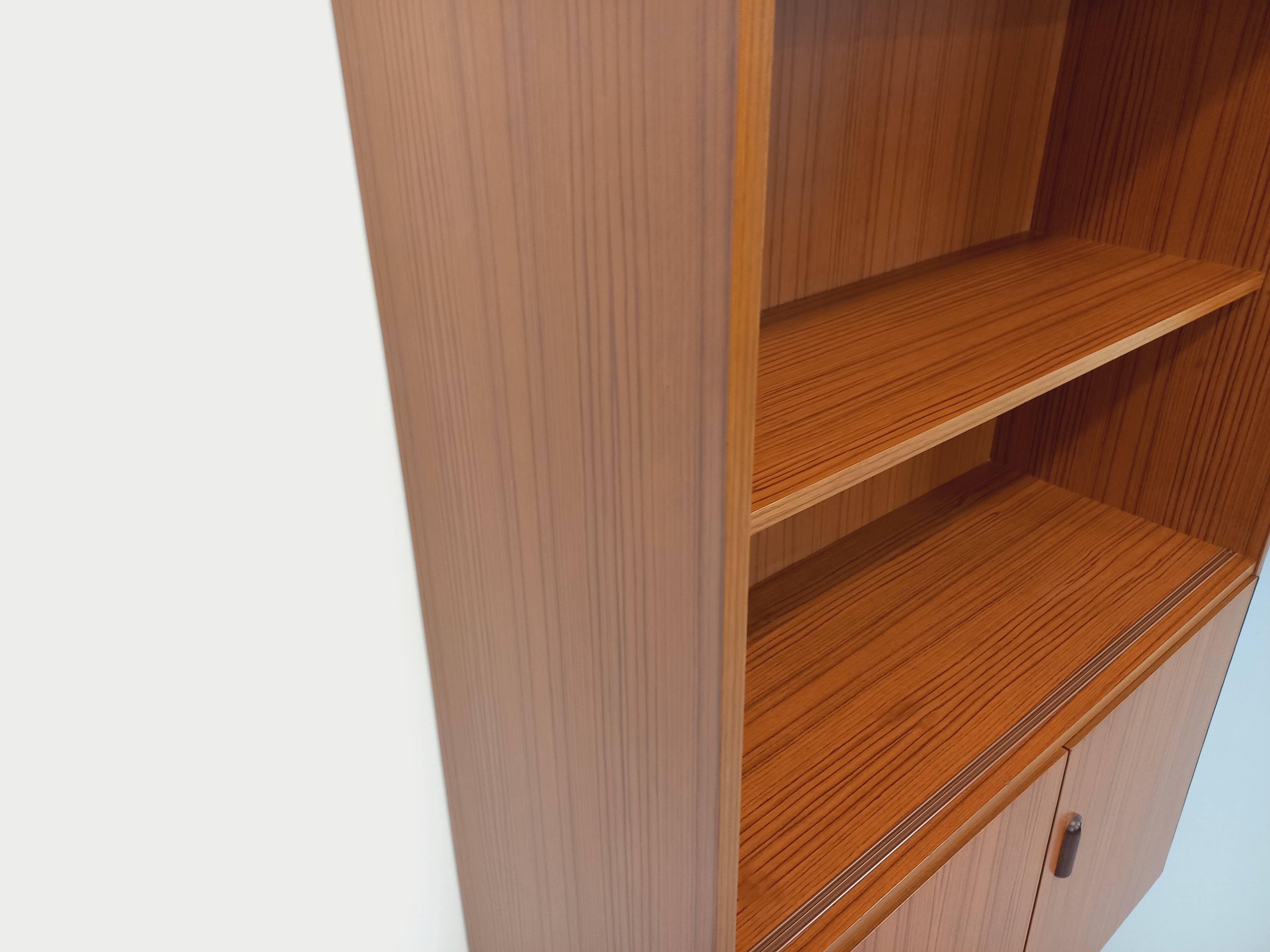 Vintage Scandinavian style storage bookcase in melamine and teak from the 60s