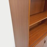 Vintage Scandinavian style storage bookcase in melamine and teak from the 60s