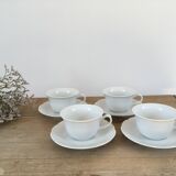 White porcelain tea cups