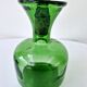 Vintage Italian Glass Carafe Empoli Green with Lid Seal Fleur de Lys