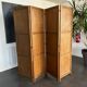 Old vintage 4-fan wooden screen