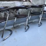 Set of 4 vintage cantilever chairs
