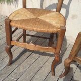 1 set of 2 rustic chairs