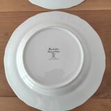 Set of 4 Limoges porcelain soup plates