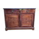Louis Philippeen low sideboard mahogany and black marble 1900