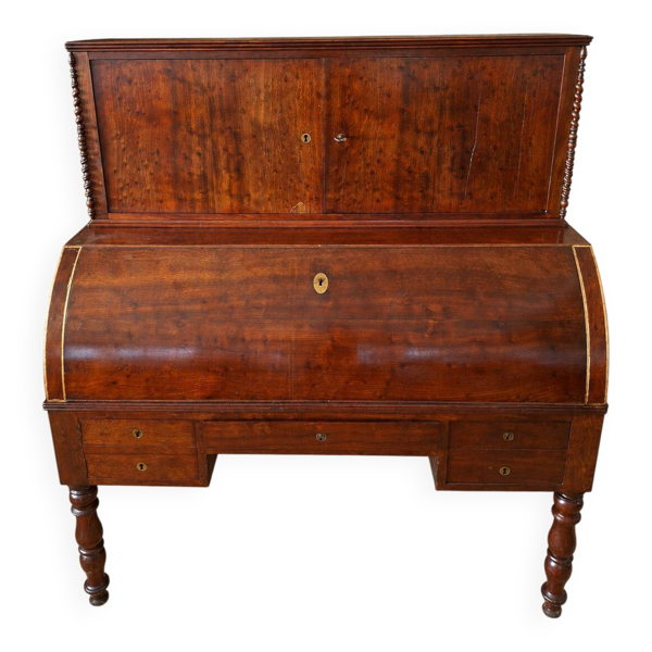 Bureau à cylindre en acajou– époque XIXe siècle (om)