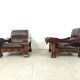 Pair of Ussaro model armchairs by Luciano Frigerio, 1960s