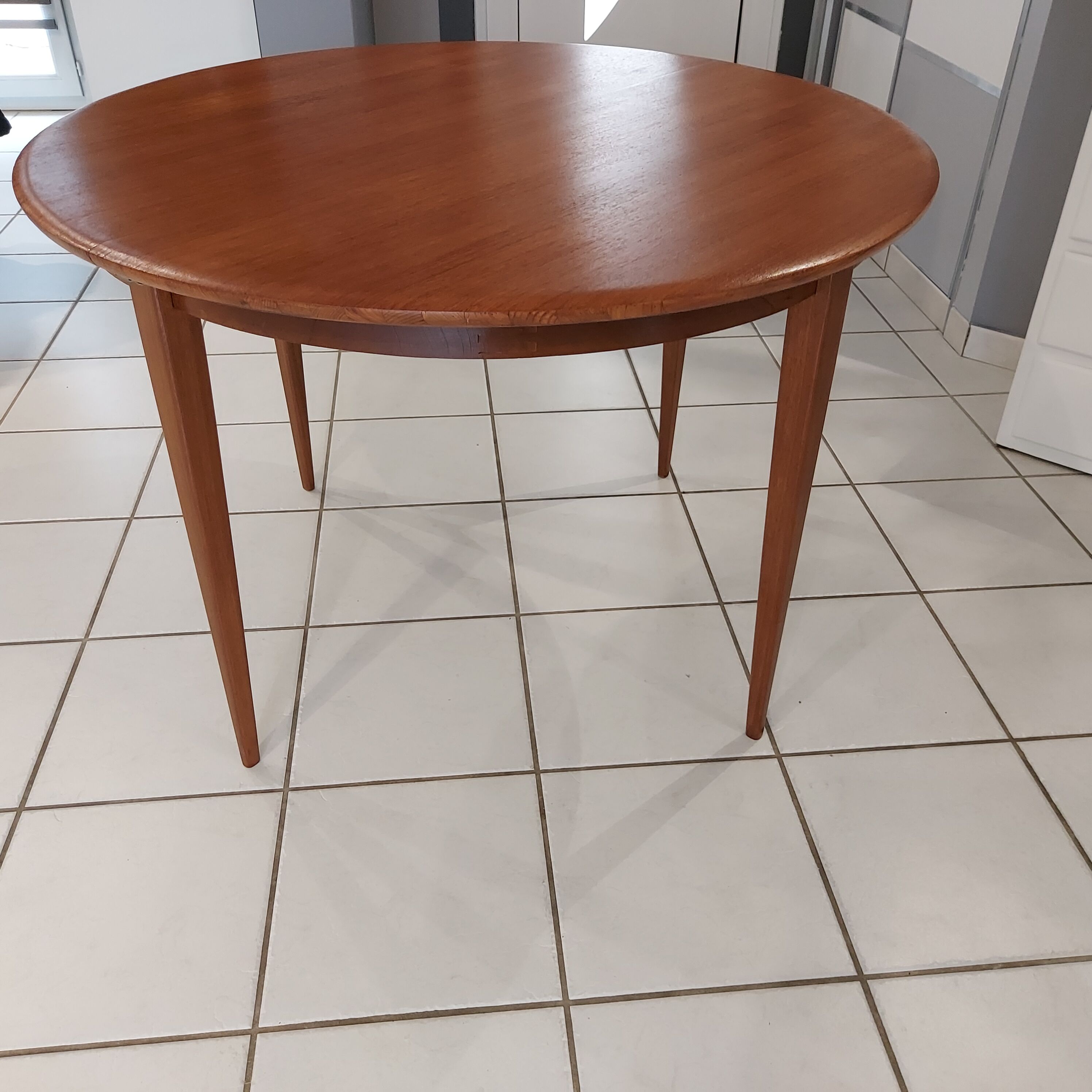 Scandinavian extendable table vintage teak 1960s