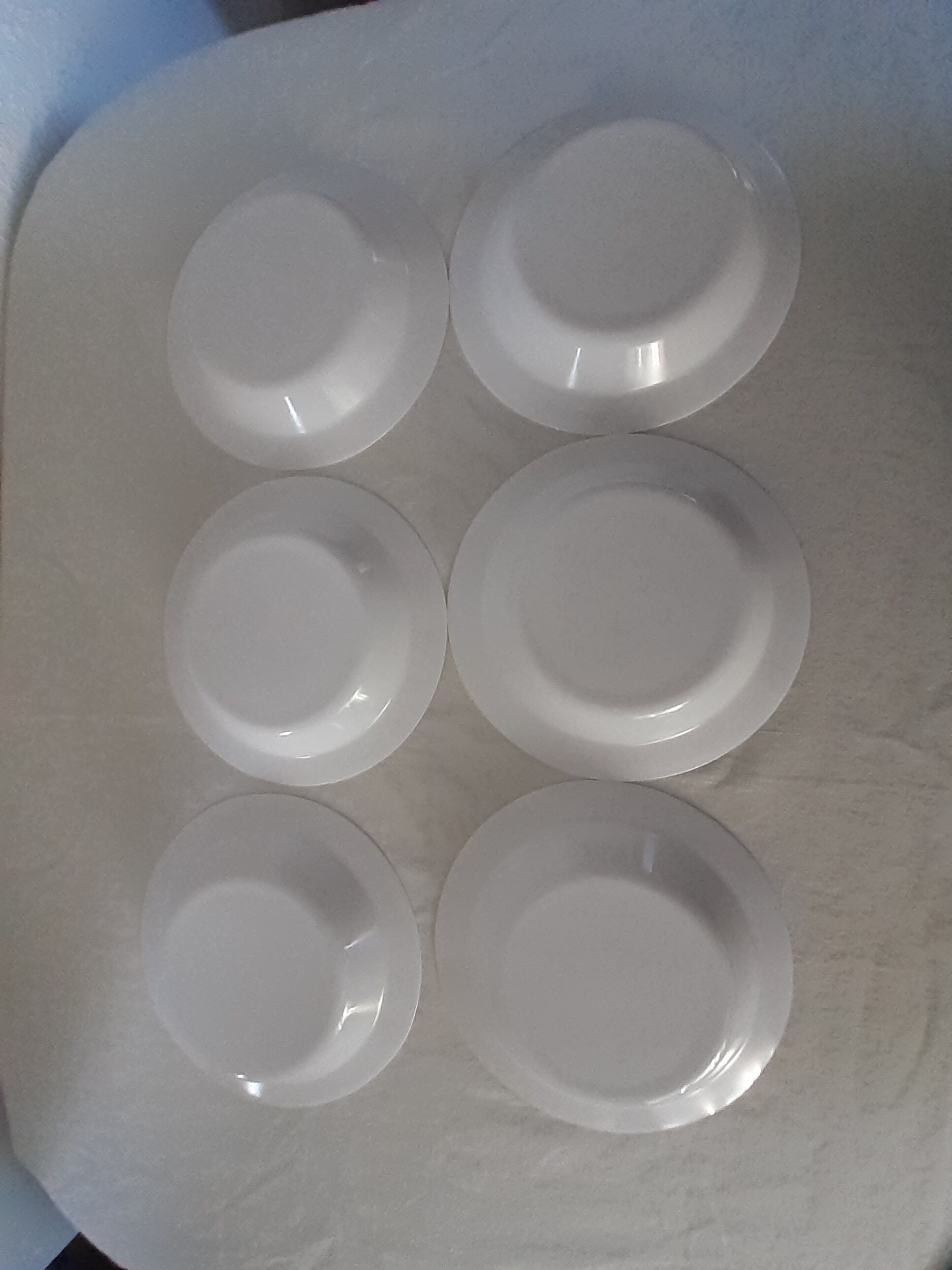 6 plates orange flowers model scania arcopal france vintage