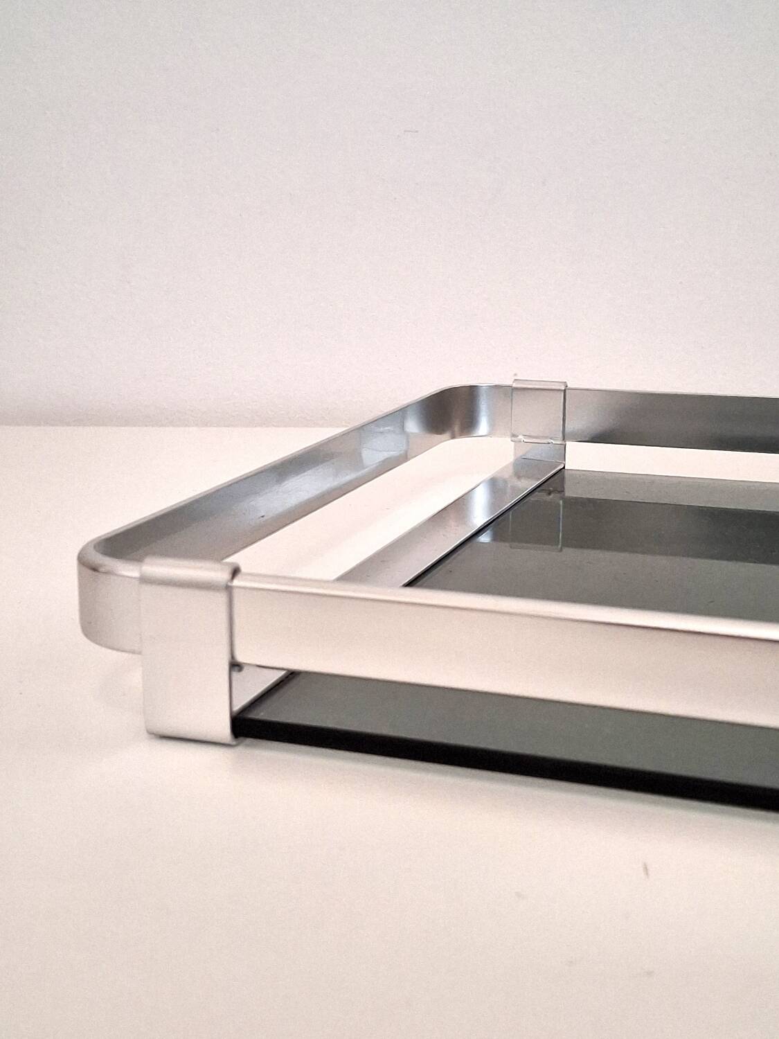 Plateau vintage italien de style Bauhaus (années 1970)