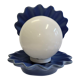 Shell lamp in blue and opaline ceramic