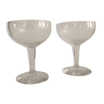 Set of two champagne glasses