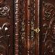 Antique neo-baroque display cabinet carved in walnut, Italy, 19th century