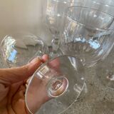 Set of 6 large Baccarat crystal wine glasses, balloon model