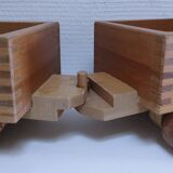 Large wooden train stamped Wog Austria