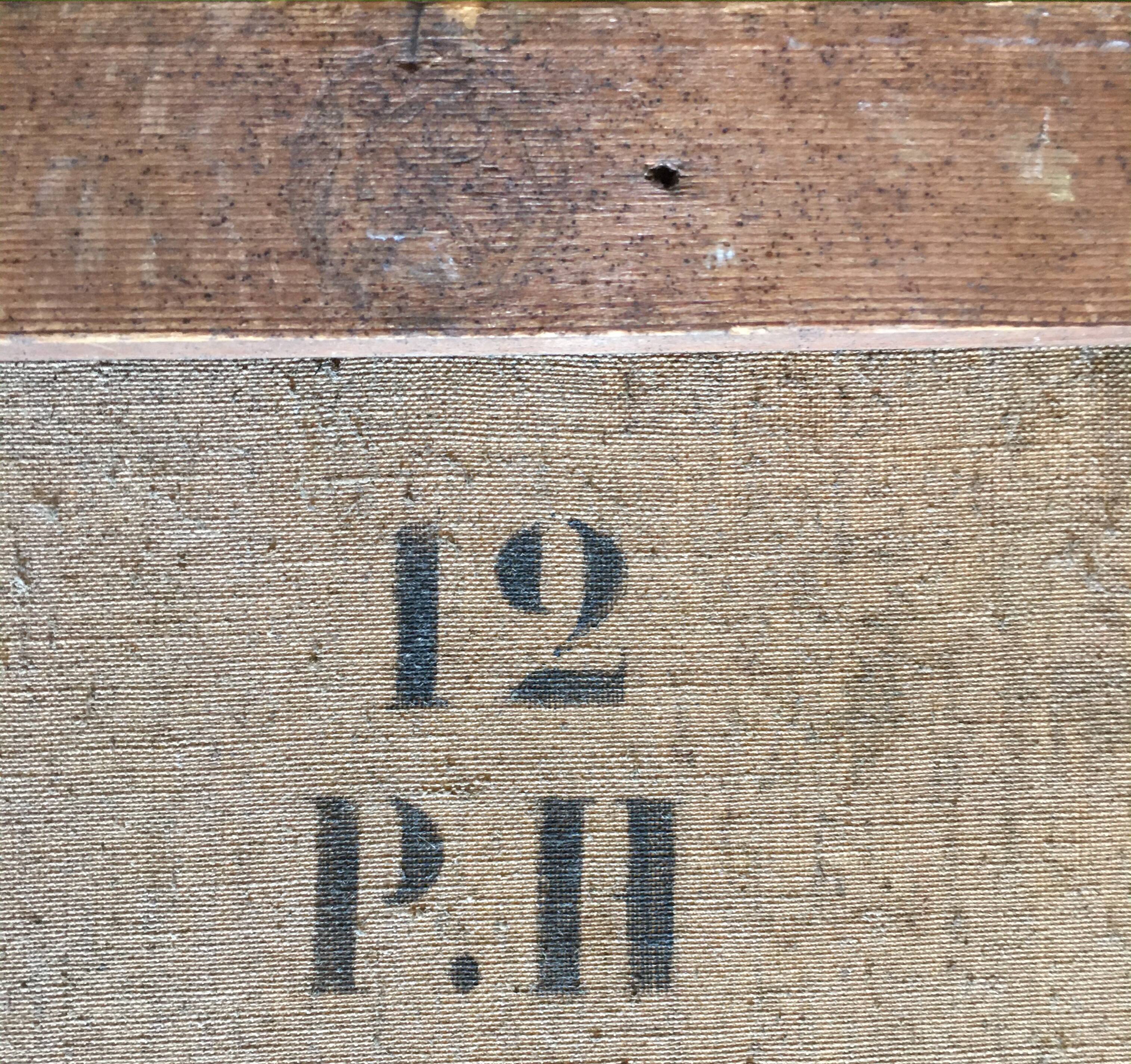 Ancient painting "Landscape at the River" E. Poux Doubs signed cf. Isenbart Charigny