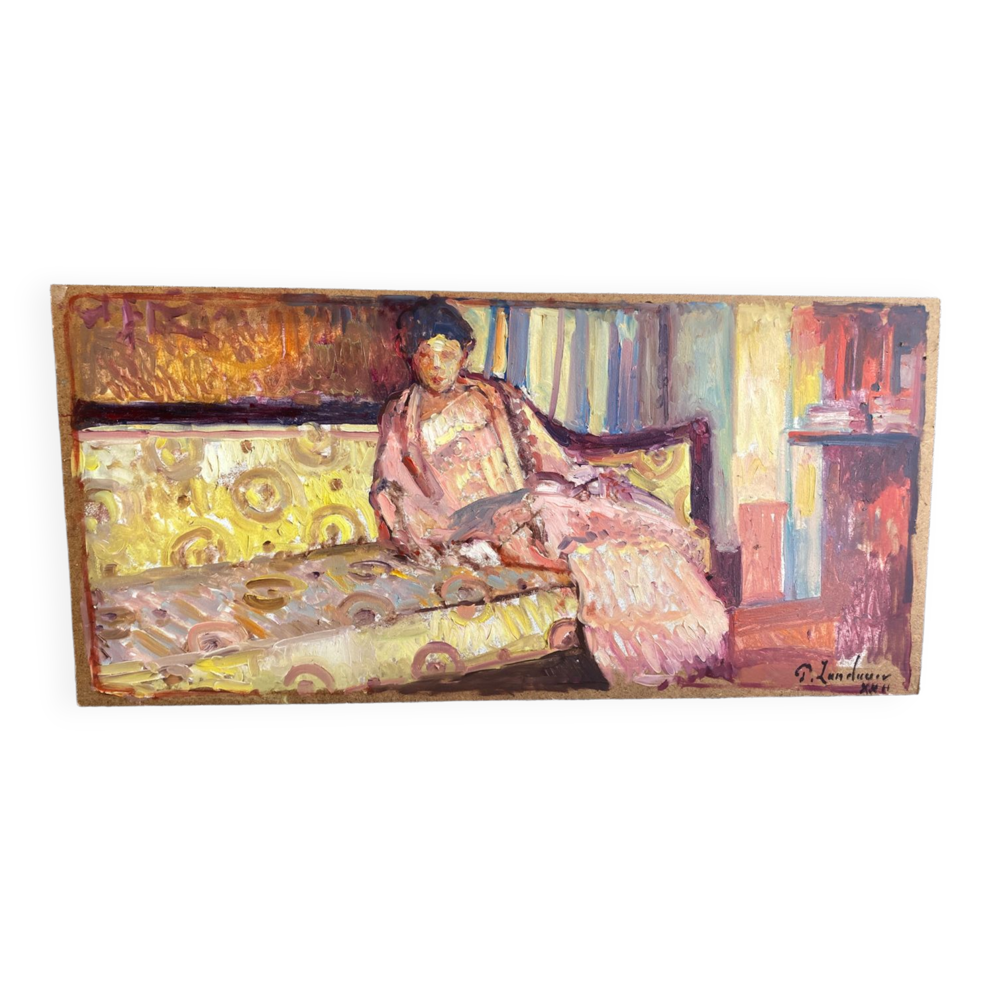 Portrait of a seated woman by Patrice Landauer